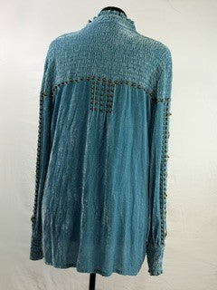 CF22-10 TURQ VELVET TOP 1X