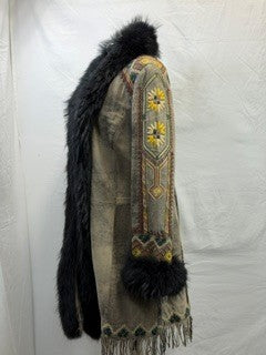 CF106-8 BRN LEATEHR/FUR JACKET 1X