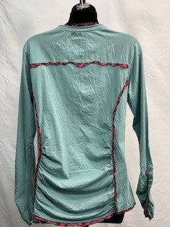 CF52-171 TURQ CORAL NECK TOP M