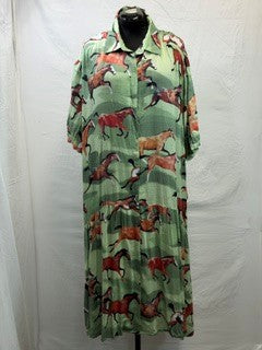 CF105-9 GREEN STALLION DRESS 2X