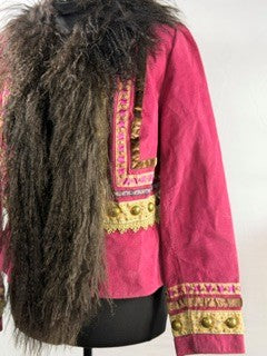 CF93-9 PNK SUEDE W/FUR JCT XL