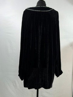CF93-14 BLK VELVET TUNIC L