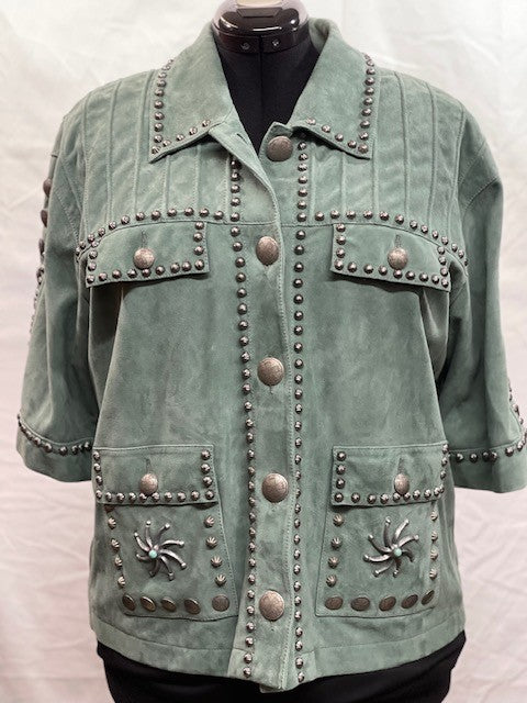 CF1-31 GREEN SS JACKET WITH CONCHO L