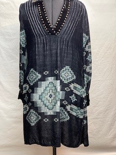 CF6-20 BLK VELVET DRESS XS