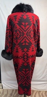 CF14-99 BLK/RED DUSTER W/ FUR XL