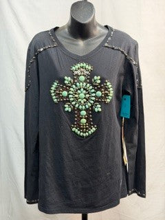 CF14-102 TURQ CROSS TOP XL