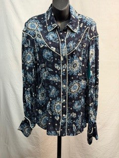 CF14-101 BLUE BANDANA TOP M