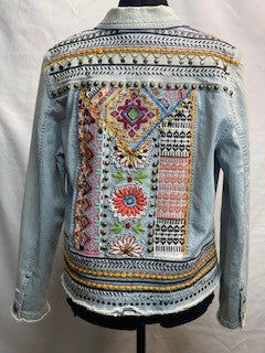 CF62-17 HEAVY EMB DENIM JACKET M