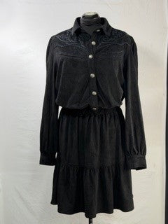 CF88-17 BLK SUEDE DRESS XL