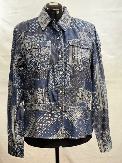 CF1-53 DENIM PATCH TOP XL