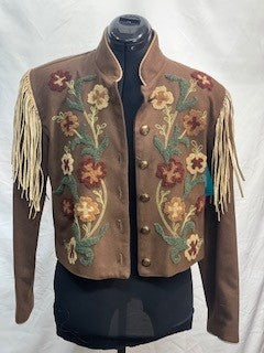 CF19-34 FLORAL/FRINGE JACKET S