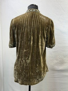CF18-24 OLIVE VELVET TOP S