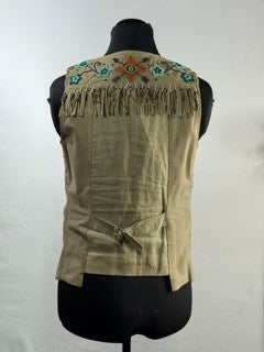 CF48-56 ELK BEADED VEST XS