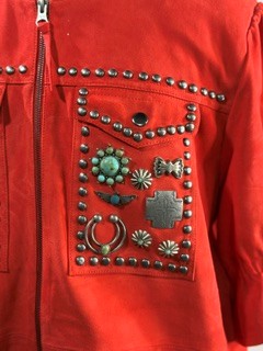CF38-47 RED SUEDE JACKET L