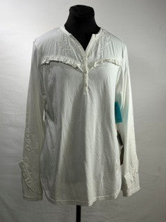 CF53-10 WHITE HENLEY WITH RUFF XL