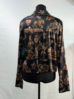 CF38-41 BLK/GOLD SILK TOP L