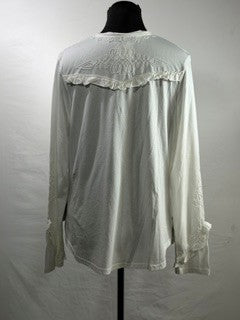 CF53-10 WHITE HENLEY WITH RUFF XL