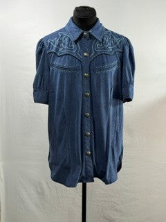 CF38-44 FAUX SUEDE TOP M