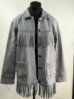 CF76-24 BLUE BOOT STITCH JACKET S