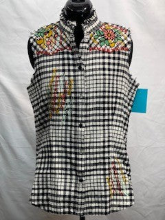 CF77-14 BLK/WHT SVLS TOP M