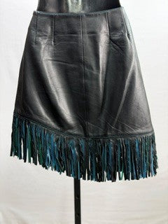 CF76-26 BLK/BLUE FRINGE SKIRT 6