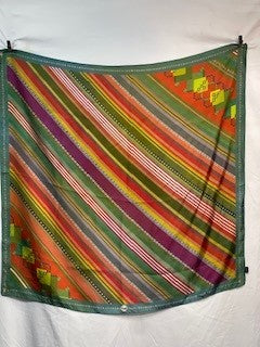 CF76-7 STRIPE FRINGE SCARF