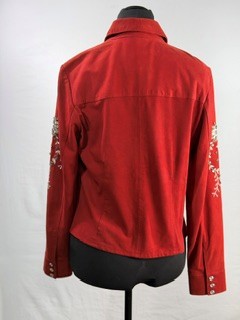 CF76-20 RED SUEDE SPARKLE JACKET S