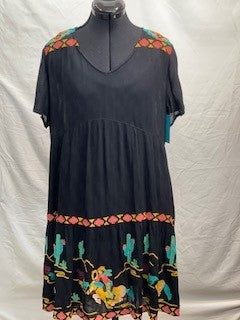 CF77-20 BLK CACTUS DRESS S