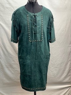 CF77-22 FAUX SUEDE DRESS M