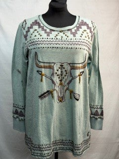 CF86-13 LONGHORN SKULL TOP XL