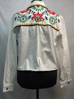 CF86-14 WHITE JACKET W/ EMB XL