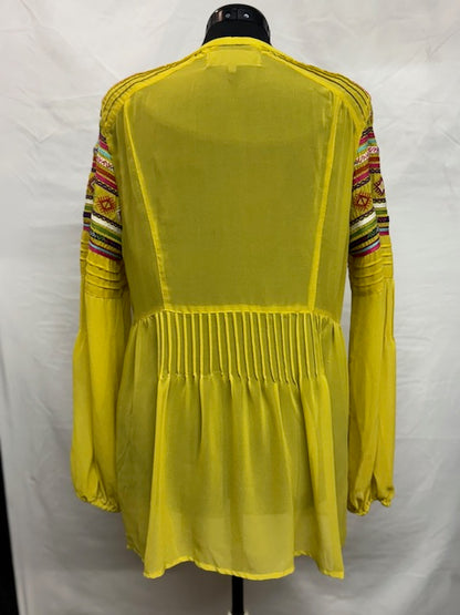 CF53-9 YELLOW TUNIC W/STITCH SHOULDERS & FRONT-L