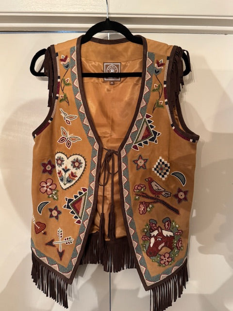 CF81-7 BEADED HEART VEST-M