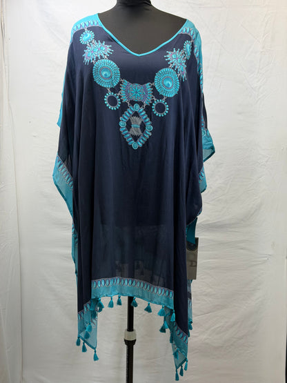 CF105-25 JEWEL BOX TASSEL PONCHO PLUS