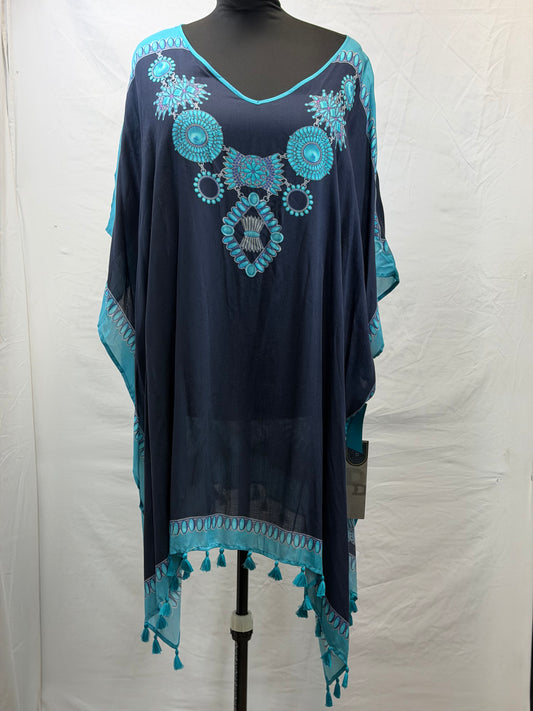 CF105-25 JEWEL BOX TASSEL PONCHO PLUS