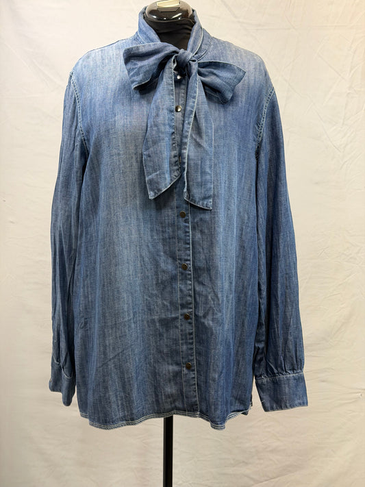 CF105-31 DENIM BOW TOP 2X