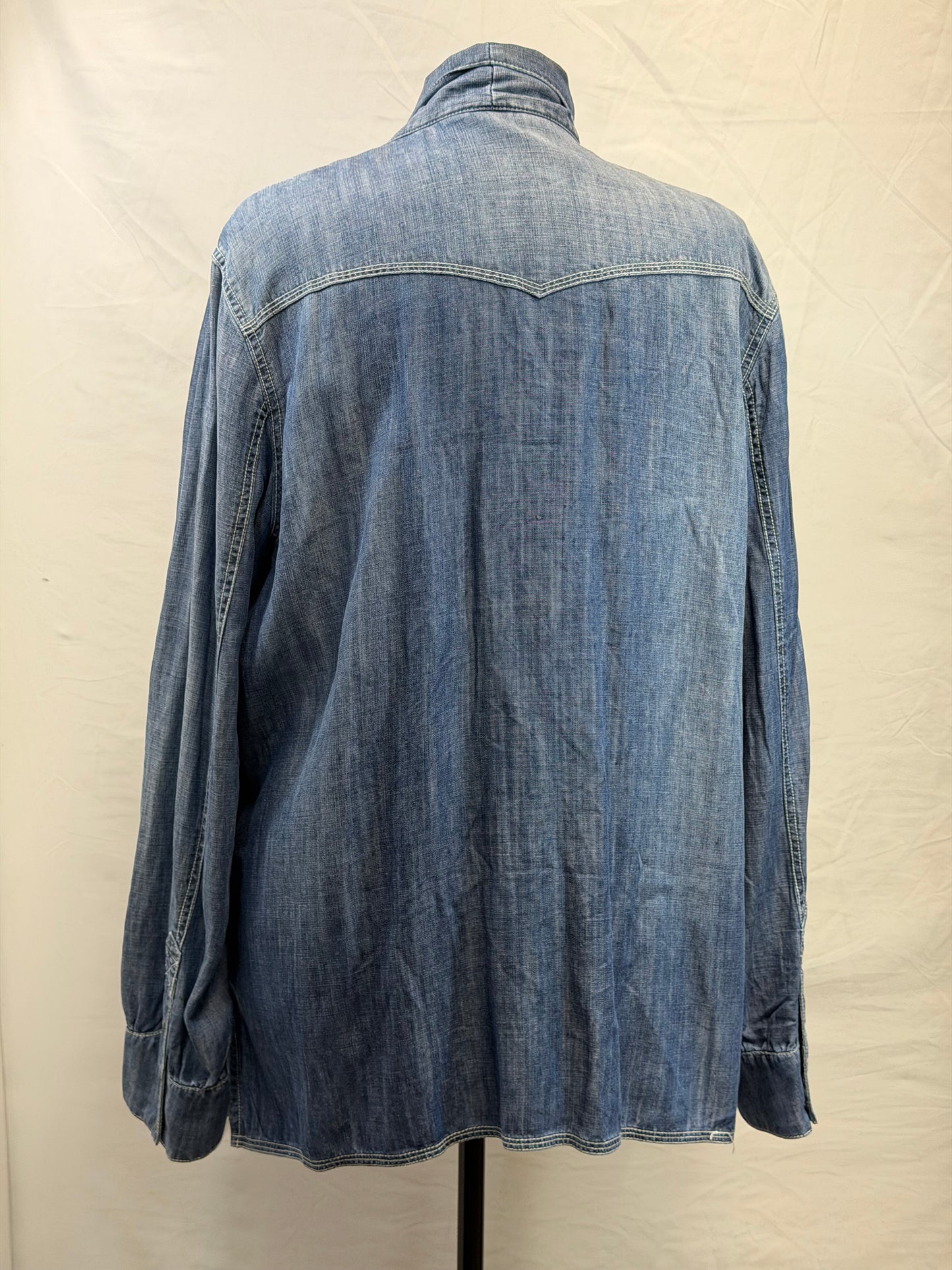 CF105-31 DENIM BOW TOP 2X