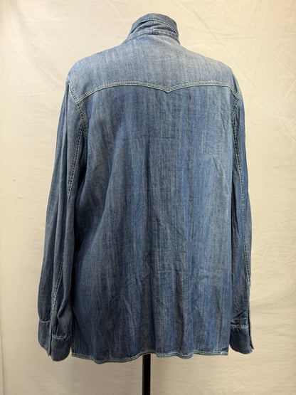 CF105-31 DENIM BOW TOP 2X