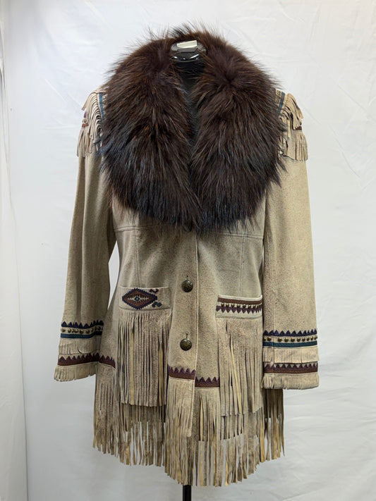 CF86-86 TRAVIS CROSSING W/FUR JACKET XL