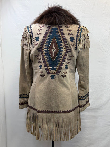 CF86-86 TRAVIS CROSSING W/FUR JACKET XL