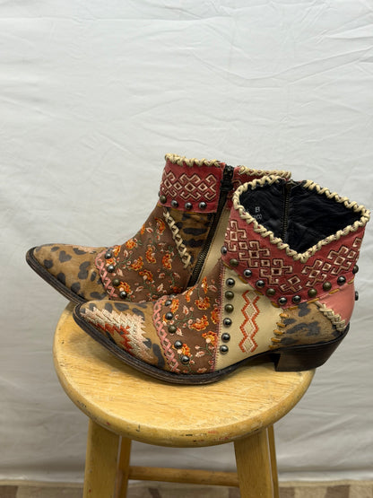 CF47-12 PINK PATCHWORK BOOTIE 10.5