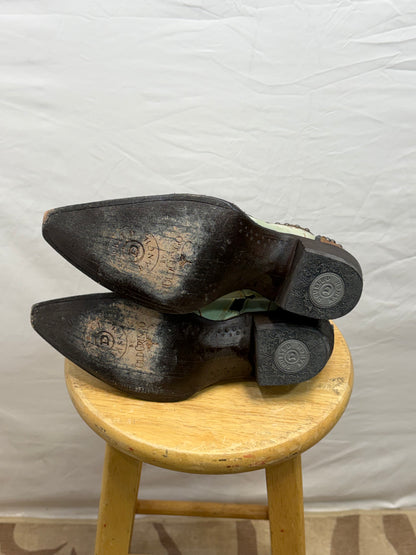 CF47-9 GREEN/FLORAL BOOTIE 10.5
