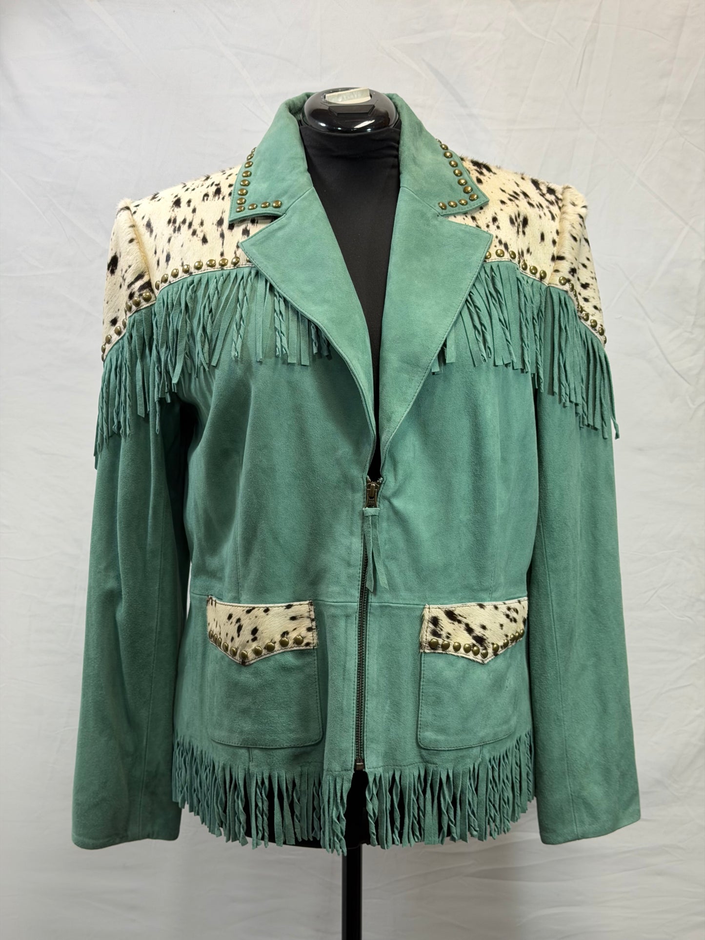CF33-198 GREEN/COWHIDE JACKET XL
