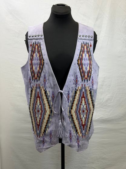 CF47-34 LAVENDER SUEDE VEST L