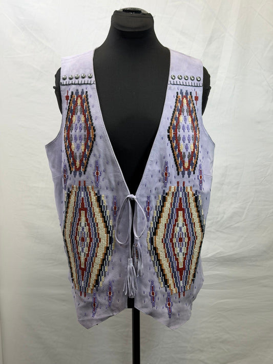CF47-34 LAVENDER SUEDE VEST L