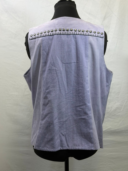 CF47-34 LAVENDER SUEDE VEST L
