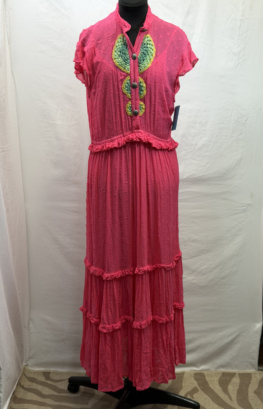 CF47-27 PINK/GREEN DRESS M