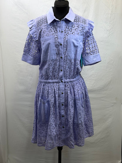CF47-30 LAVENDER EYELET DRESS L