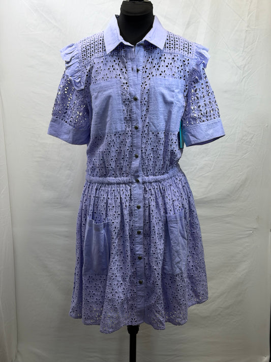 CF47-30 LAVENDER EYELET DRESS L