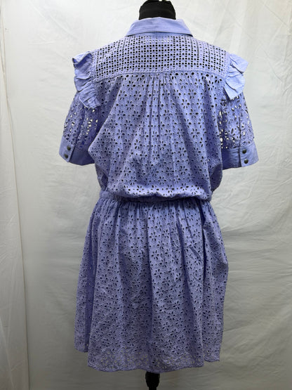 CF47-30 LAVENDER EYELET DRESS L